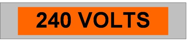 1" X 4" Conduit/Cable Lable - 240 Volts